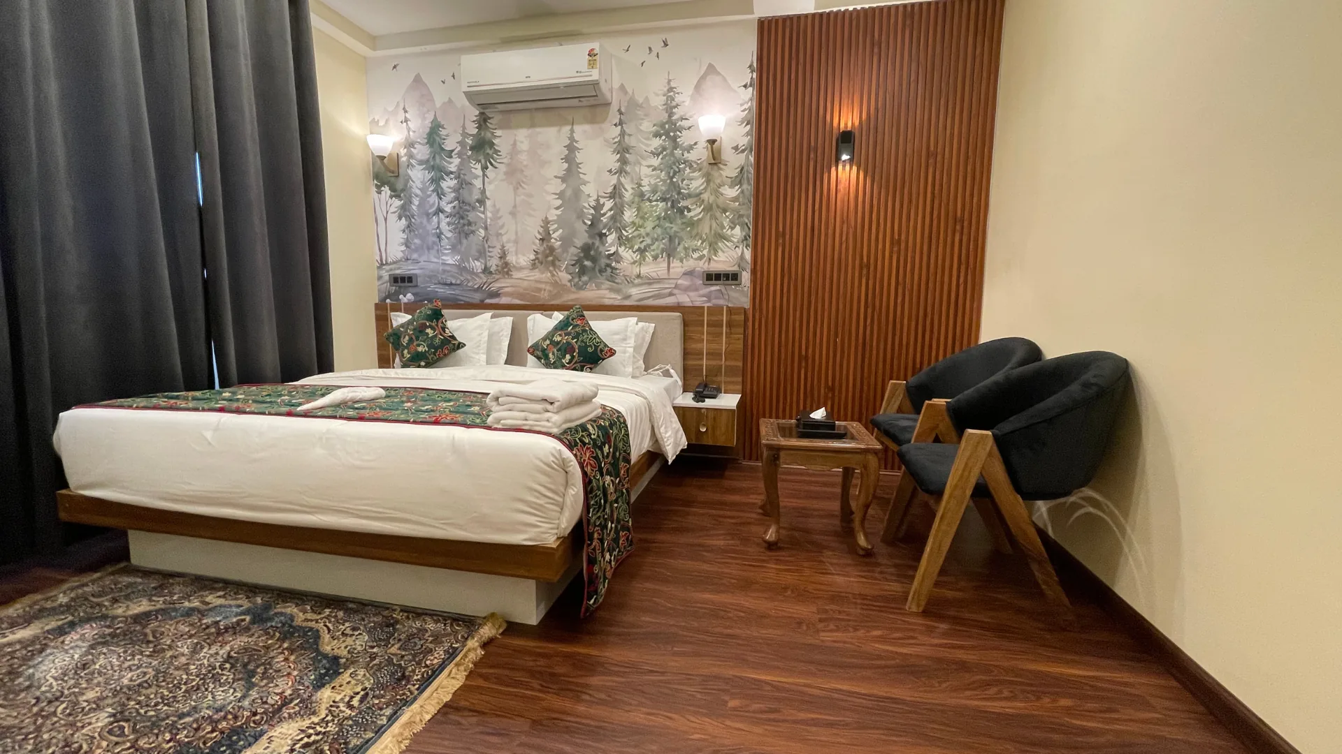 Cozy sitting corner overlooking Dal Lake Srinagar